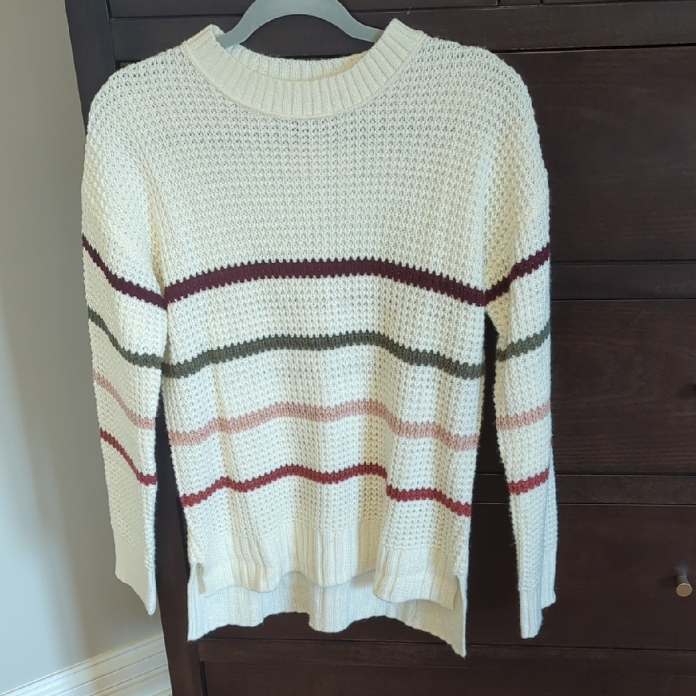 Striped Cream Sweater